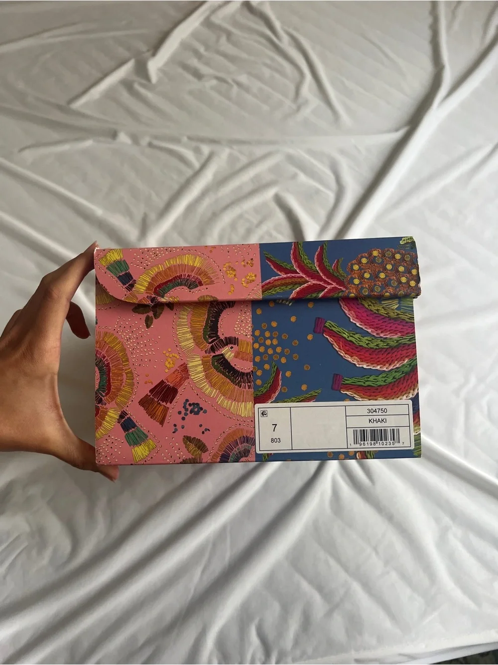 FARM RIO Khaki Patchwork Platform Sandal